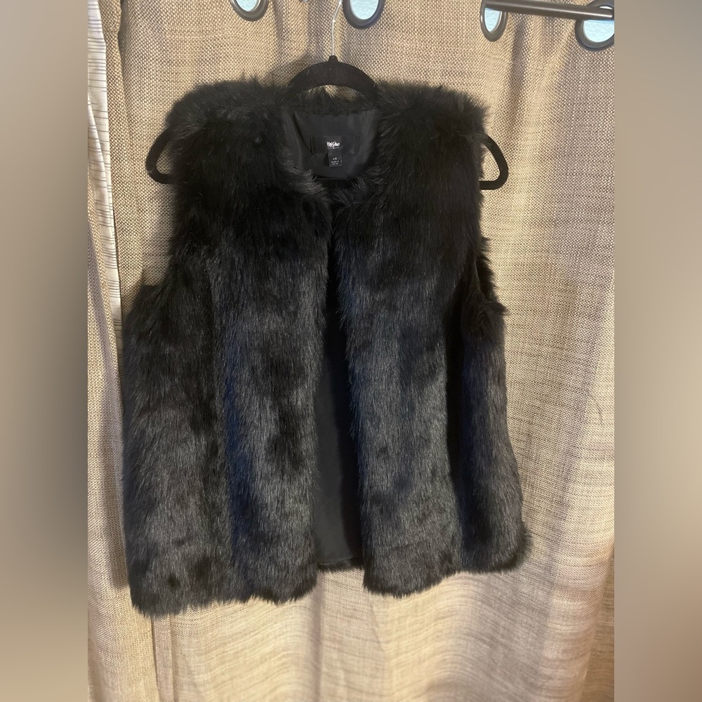Faux Fur Vest with Pockets